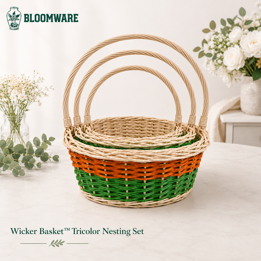 Wicker Basket™ Tricolor Nesting Set