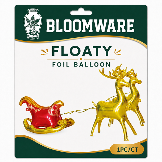 Floaty™ Christmas Reindeer and Sleigh Foil Balloon