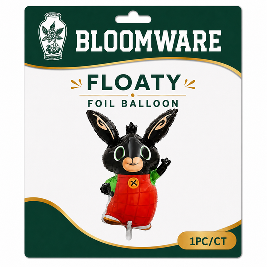 Floaty™ Black Bunny Character Foil Balloon