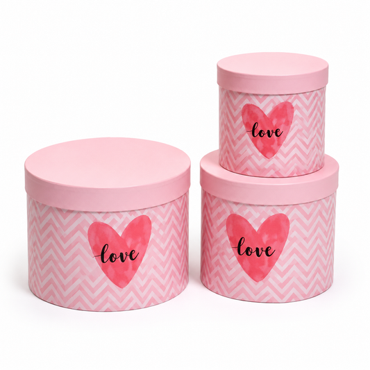 Flowerly Box™ Pink Heart Love Box Set