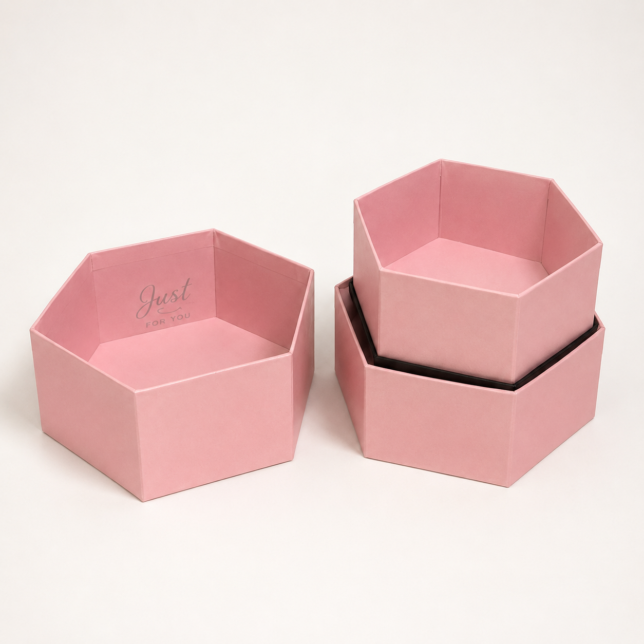 Flowerly Box™ Pink Hexagonal Gift Box Set
