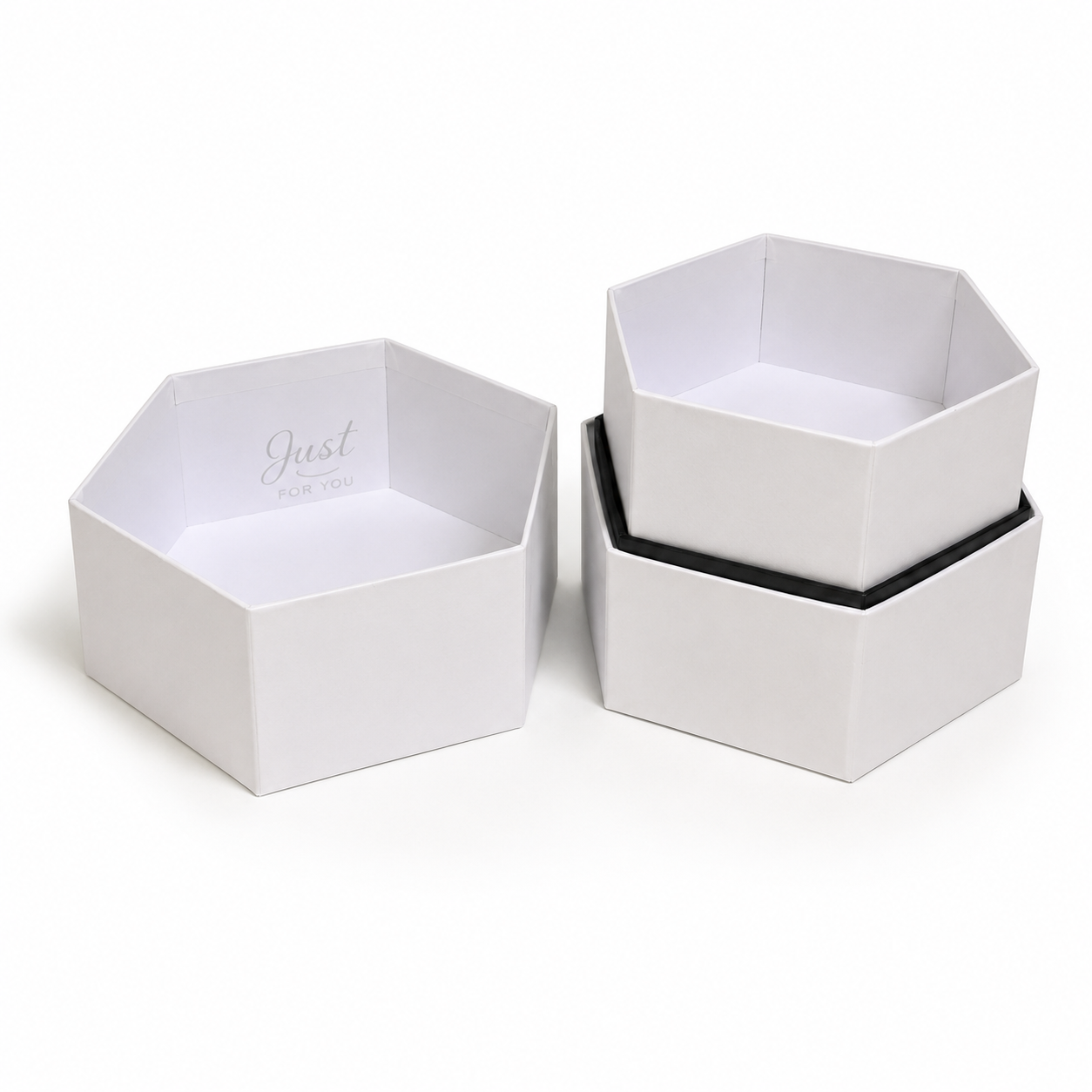 Flowerly Box™ White Hexagonal Gift Box Set